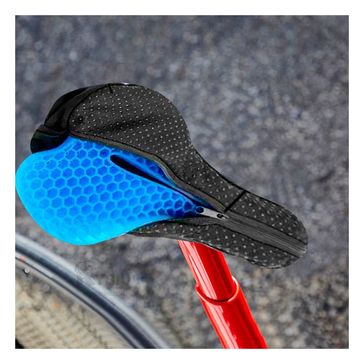 Asiento Anatomico de Gel Cobertura Azul Y+Papel de Regalo