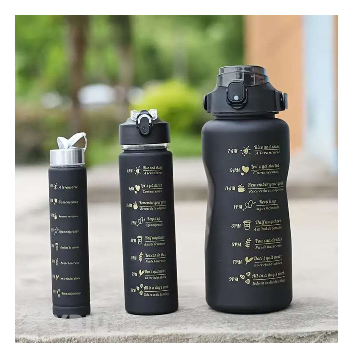 Trio de Tomatodos de Alta Capacidad con Tapa Negra