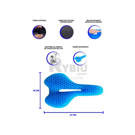 Asiento de Gel para Bicicleta + Funda