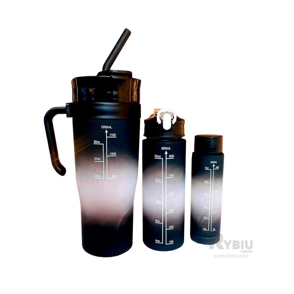 Trio Bebedor con Caña y Mango Negro Y+Post-it Adhesivos