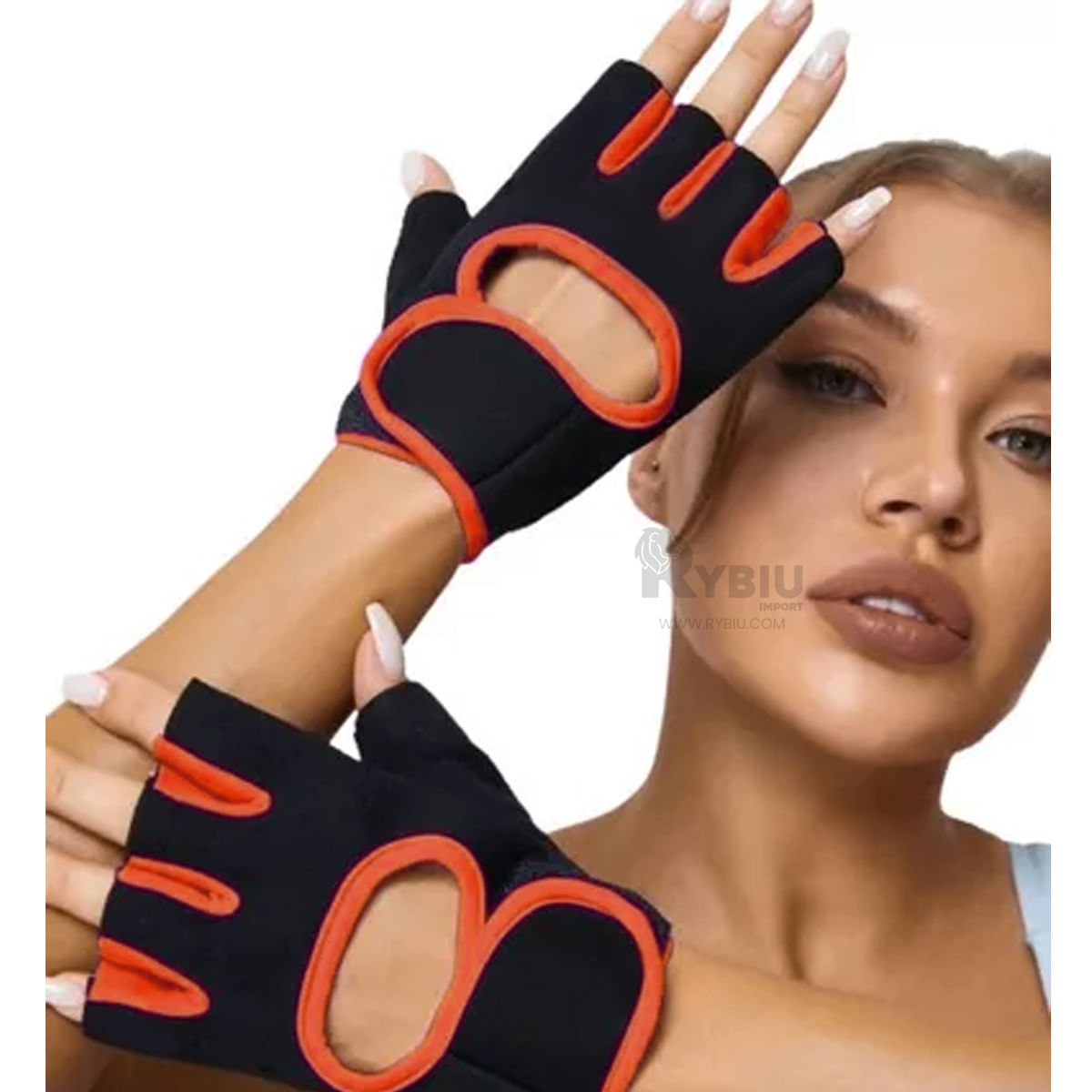 Guantes Deportivo de Neopreno Color Rojo Y+Papel de Regalo
