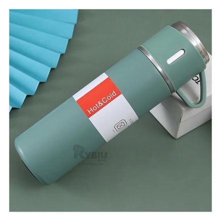 Termo Practico con Potes en Verde Y+Regalo Stickers Termo Practico con Potes en Verde Y+Regalo Stickers