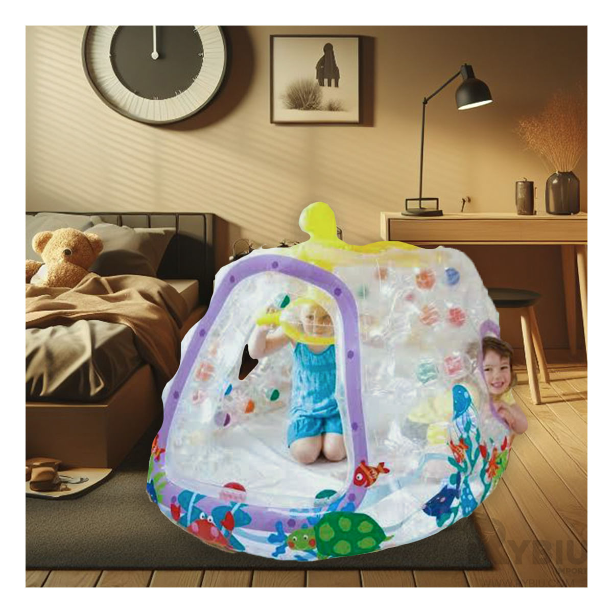 Sub Marino Forma de Esfera Multicolor Y+Papel de Regalo