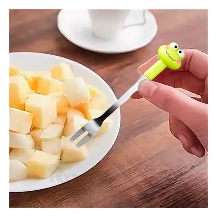 Tenedor Ideal Uso Familiar con Diseño de Sapo Verde Limon Tenedor Ideal Uso Familiar con Diseño de Sapo Verde Limon