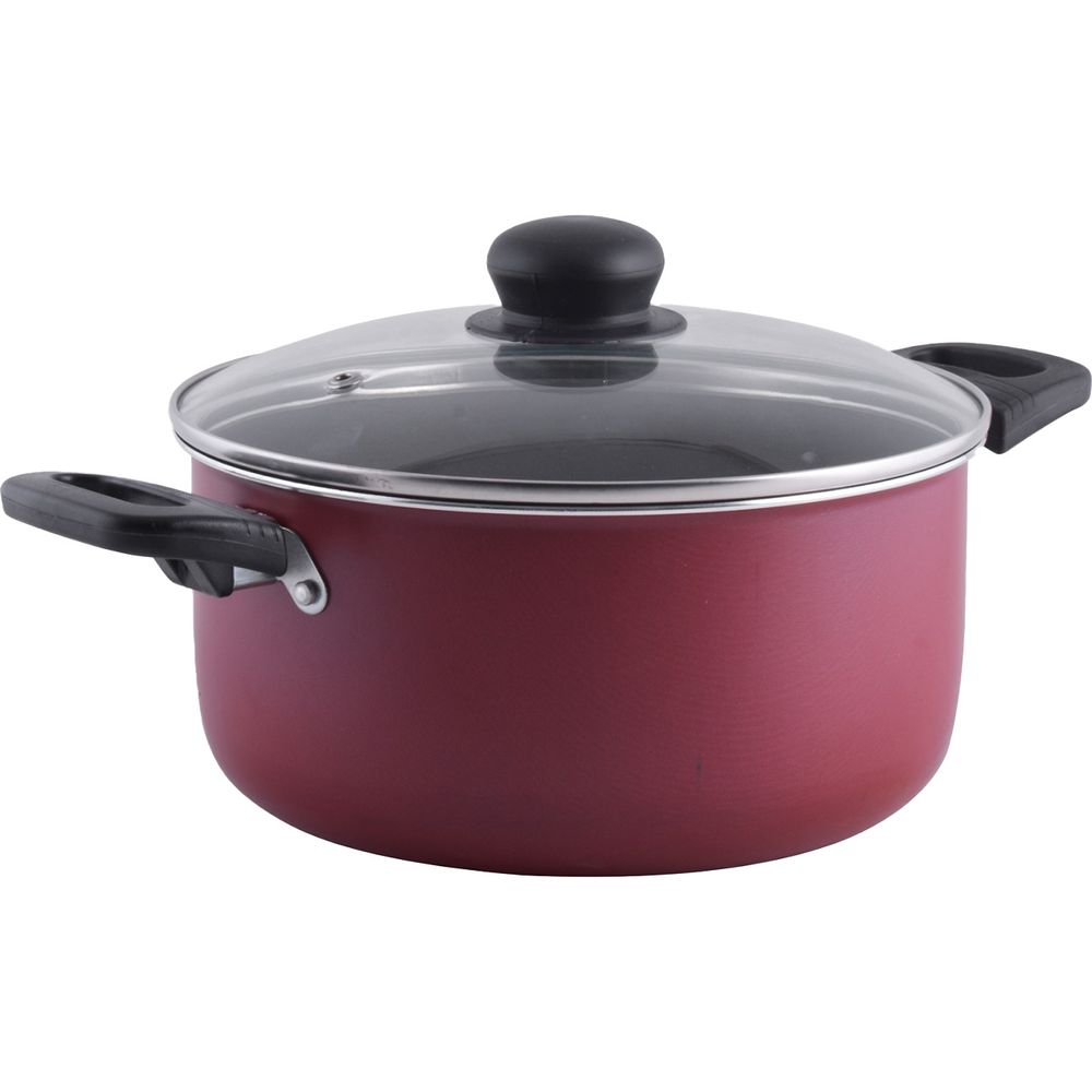 Olla Facusa 20 cm Roja – Facusa con Tapa de Vidrio 75116126