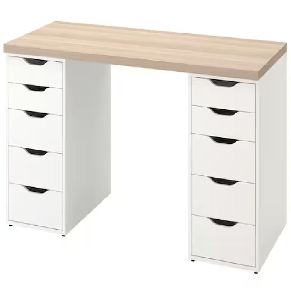 Escritorio de Melamina Moderno Malva Blanco 140cm