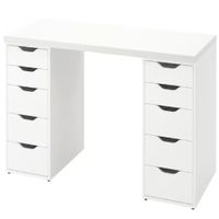 Escritorio de Melamina Moderno Blanco 140cm