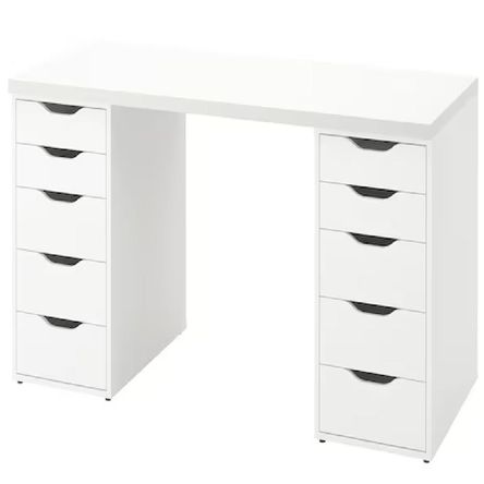 Escritorio de Melamina Moderno Blanco 140cm