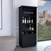 Mueble Bar Vinero Negro 75cm