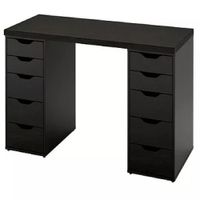 Escritorio de Melamina Moderno Negro 140cm
