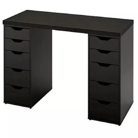 Escritorio de Melamina Moderno Negro 140cm Escritorio de Melamina Moderno Negro 140cm