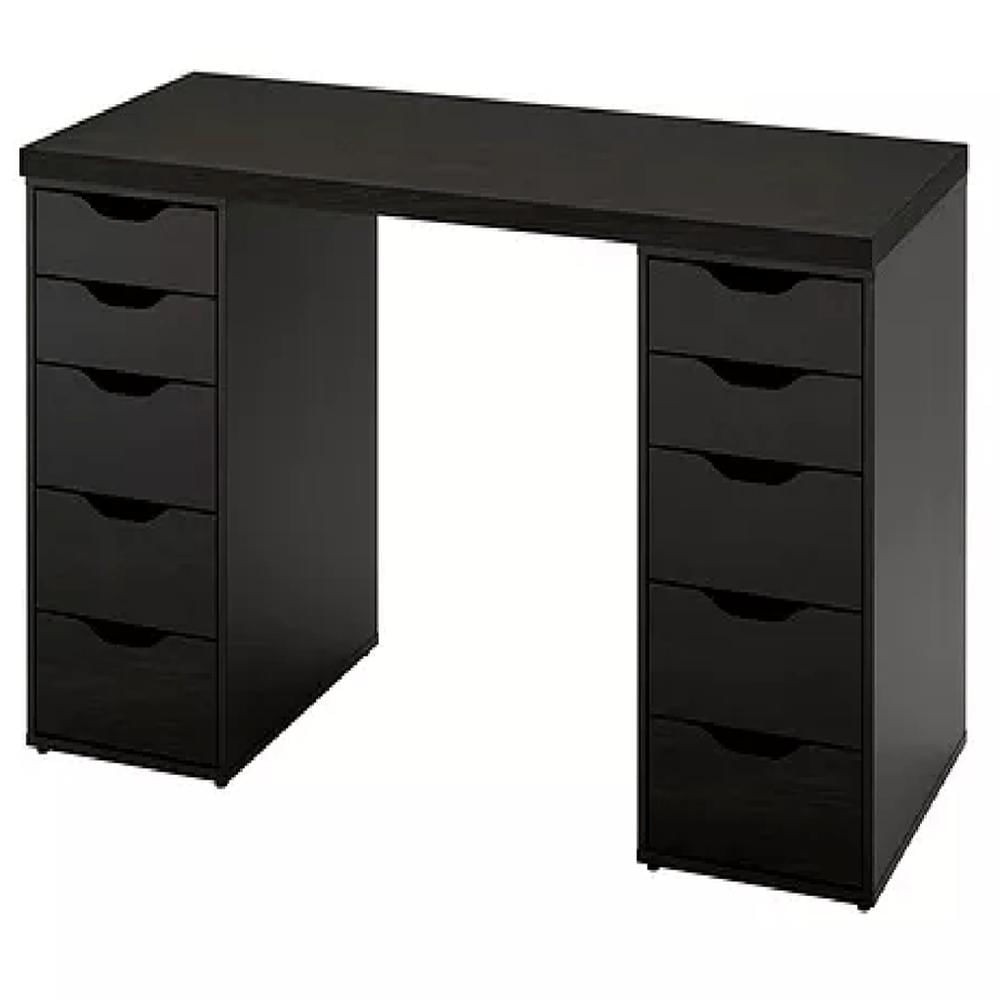 Escritorio de Melamina Moderno Negro 140cm