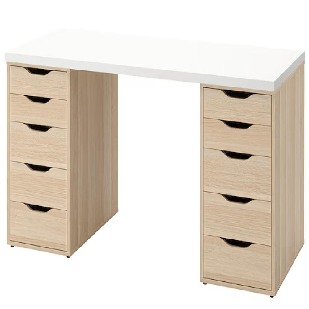 Escritorio de Melamina Moderno Blanco Malva 140cm Escritorio de Melamina Moderno Blanco Malva 140cm