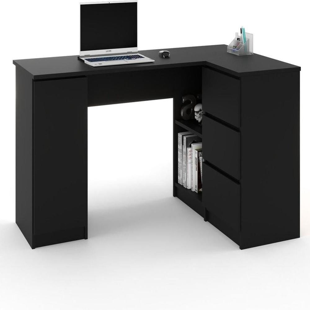 Escritorio en L Gerencial Negro 150cm Escritorio en L Gerencial Negro 150cm