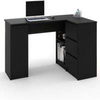 Escritorio en L Gerencial Negro 150cm