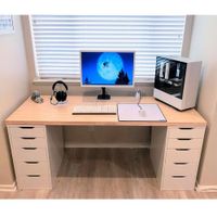Escritorio Gamer Crisostomo Home Office Blanco Con Cajones