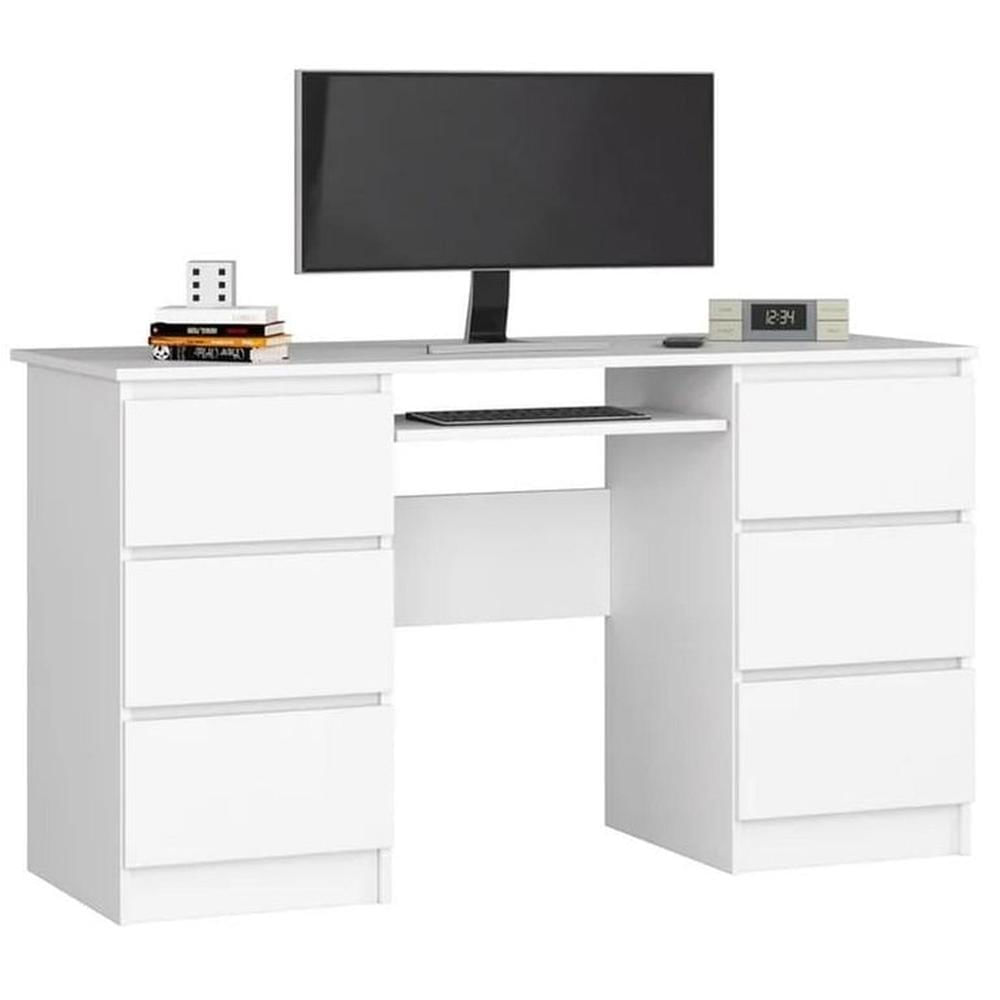 Escritorio de Melamina Gerencial Blanco 135cm Escritorio de Melamina Gerencial Blanco 135cm