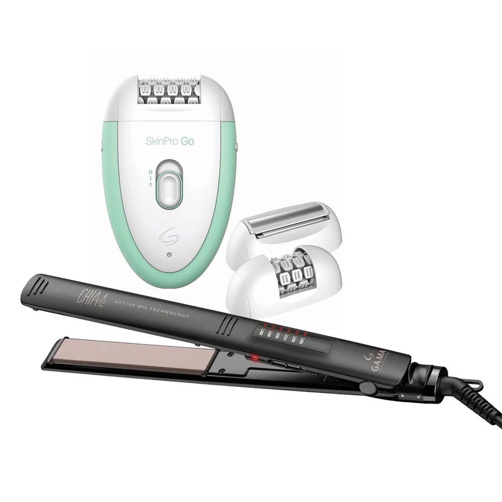 Combo Gama Alisadora Elegance Led Chía BECHS0000002568 y Depiladora SkinPRO GO II