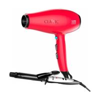 Combo Secador Gama Classic Red Ion BECHD0000000464 y Rizador Siegen SG-2411