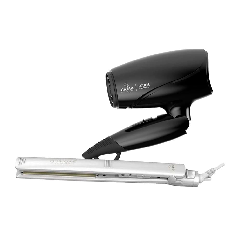 Combo Gama Alisadora Elegance Quinoa BECHS0000002386 y Secador Helios Mango Plegable