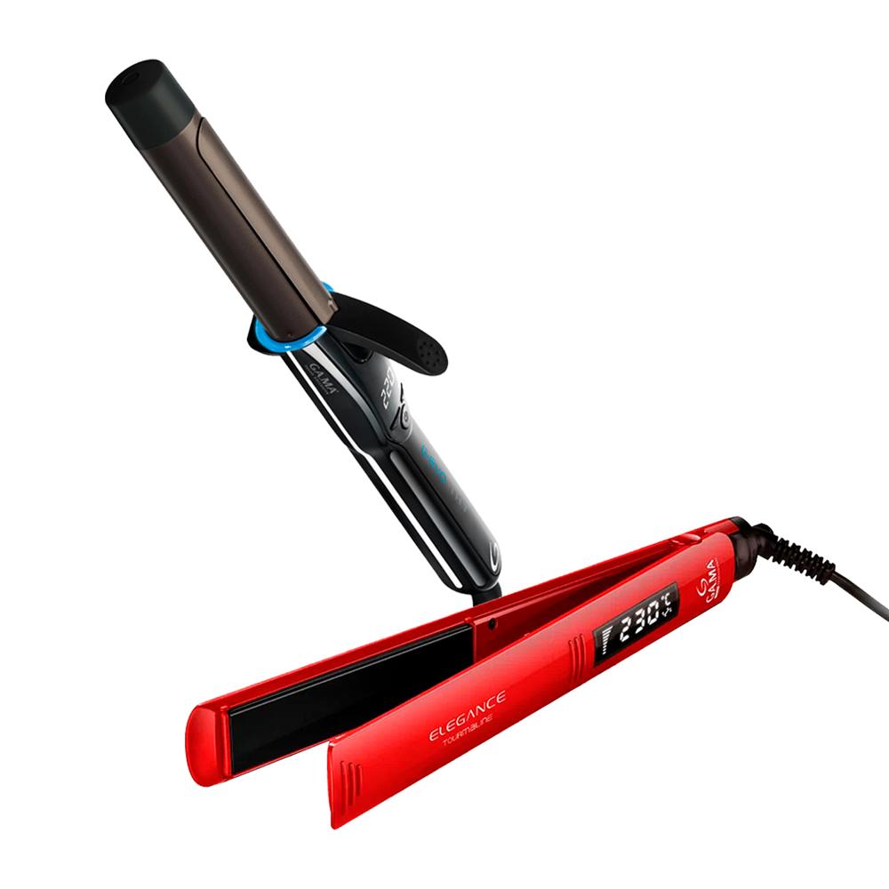 Combo Gama Alisadora Elegance Tourmaline Digital BECHS0000001072 y Rizador G-EVO IHT