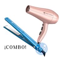 Combo Gama Alisadora Blue Titanio BECHS0000002426 y Secador Keration BECHD0000002033