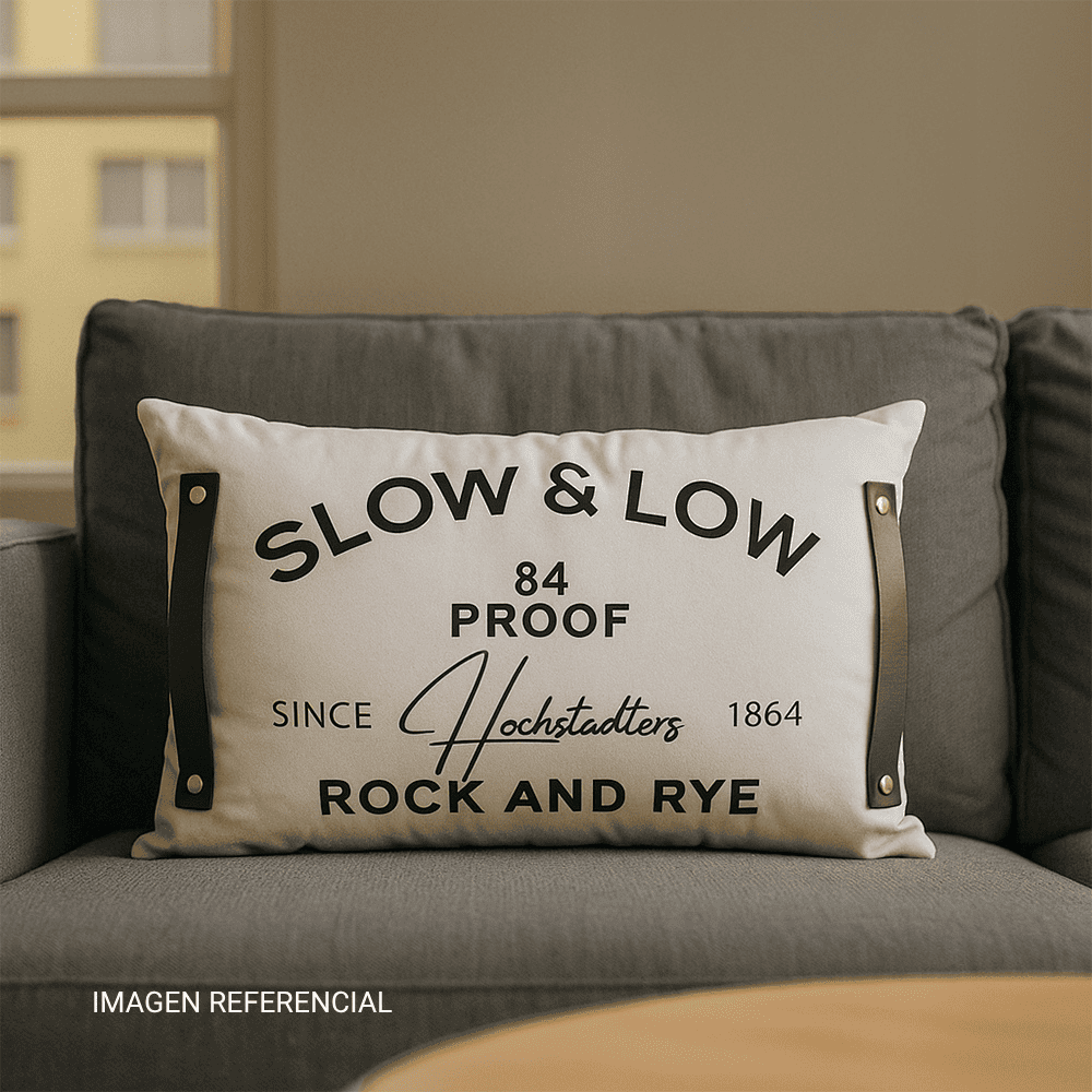 Cojín Artesanal Urbano Tela 45x30cm Beige Orange