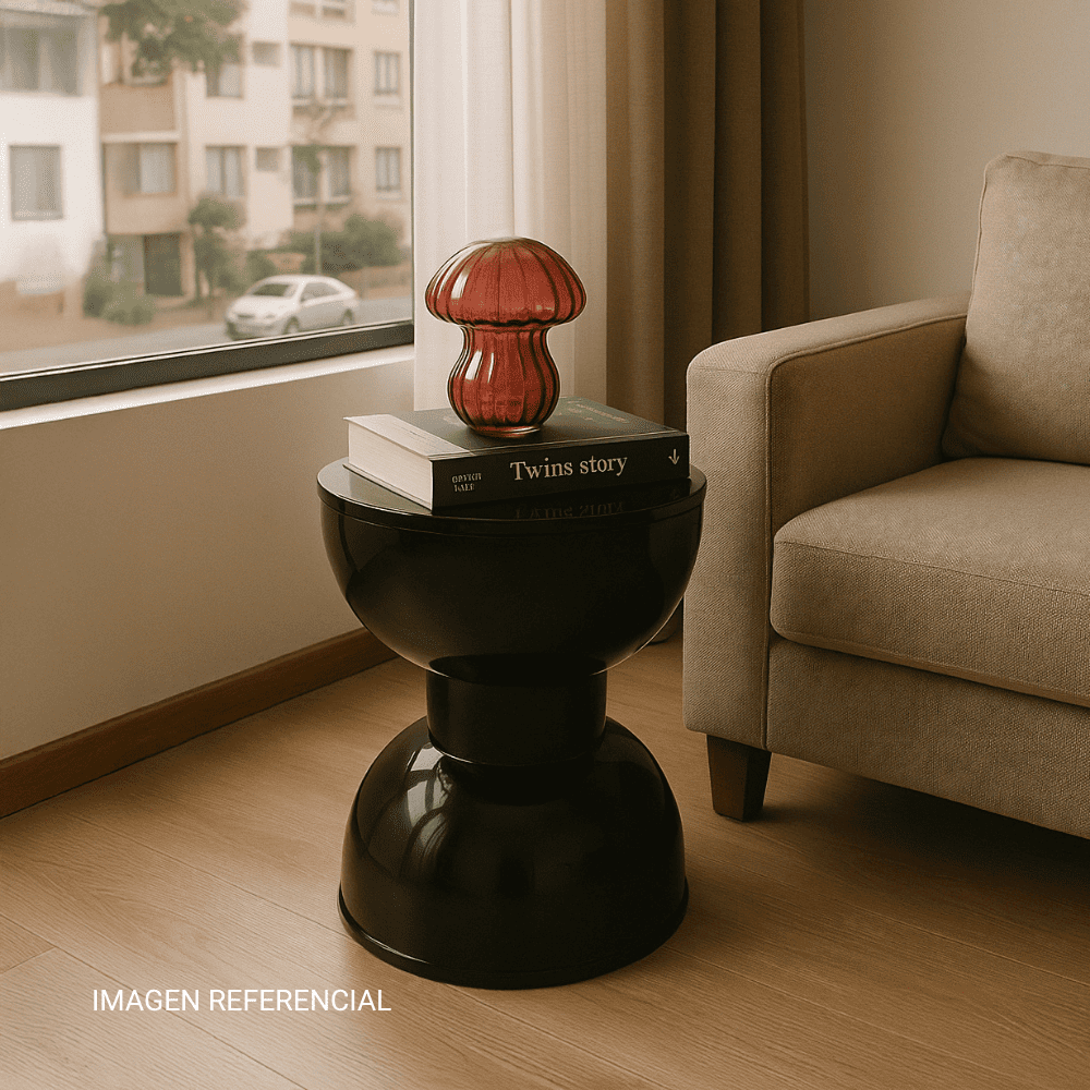 Mesa Auxiliar Pearla Negro 45cm Urbano Orange