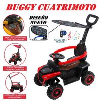 Bugui Tractor Musical y Luces Sombrilla con Diseño -Rojo