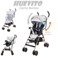 Coche Baston Huevito Asiento Adjustable- Plomo