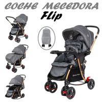 Coche Mecedora Mango Frontal Flip -Gris