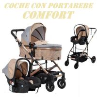 Coche Moises Comfort 4 en 1 con porta bebe Amortiguacion -Bg