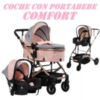 Coche Moises Comfort 4 en 1 con porta bebe Amortiguacion -Rs