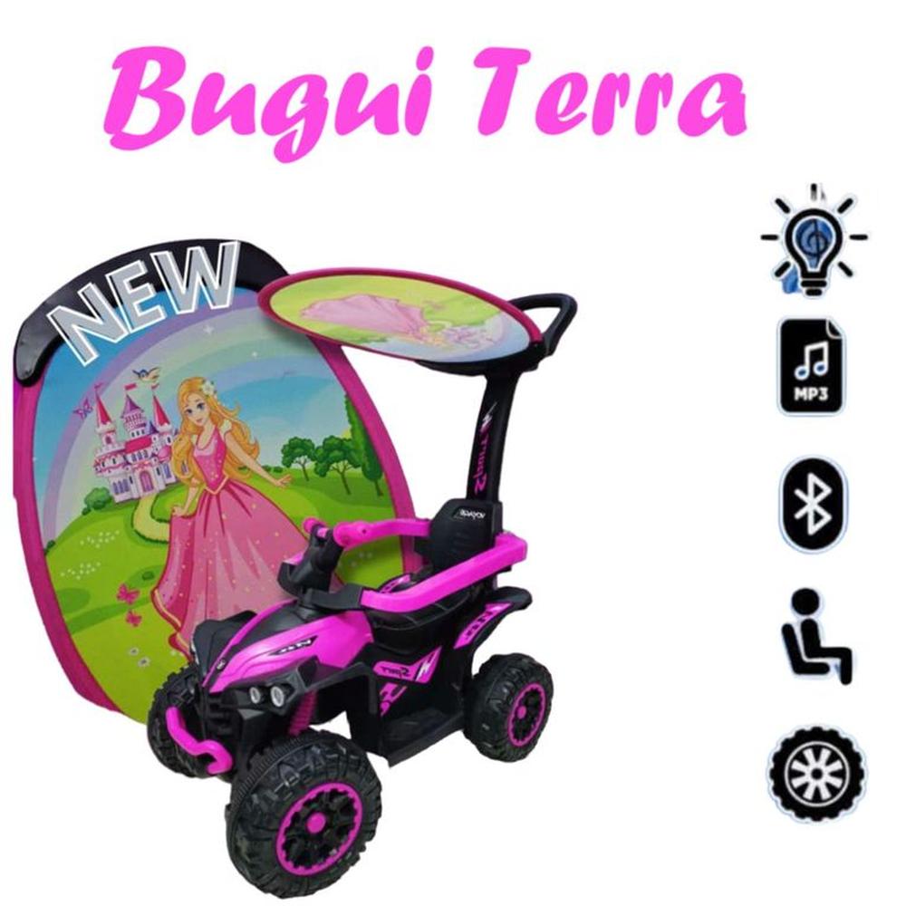 Bugui Correpasillo Terra Musical y Luces USB Bluetooth-Rosa