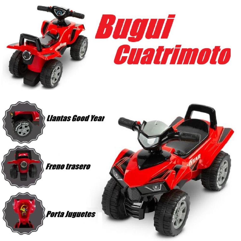 Bugui Cuatrimoto Musical Timon Direccionable -Rojo