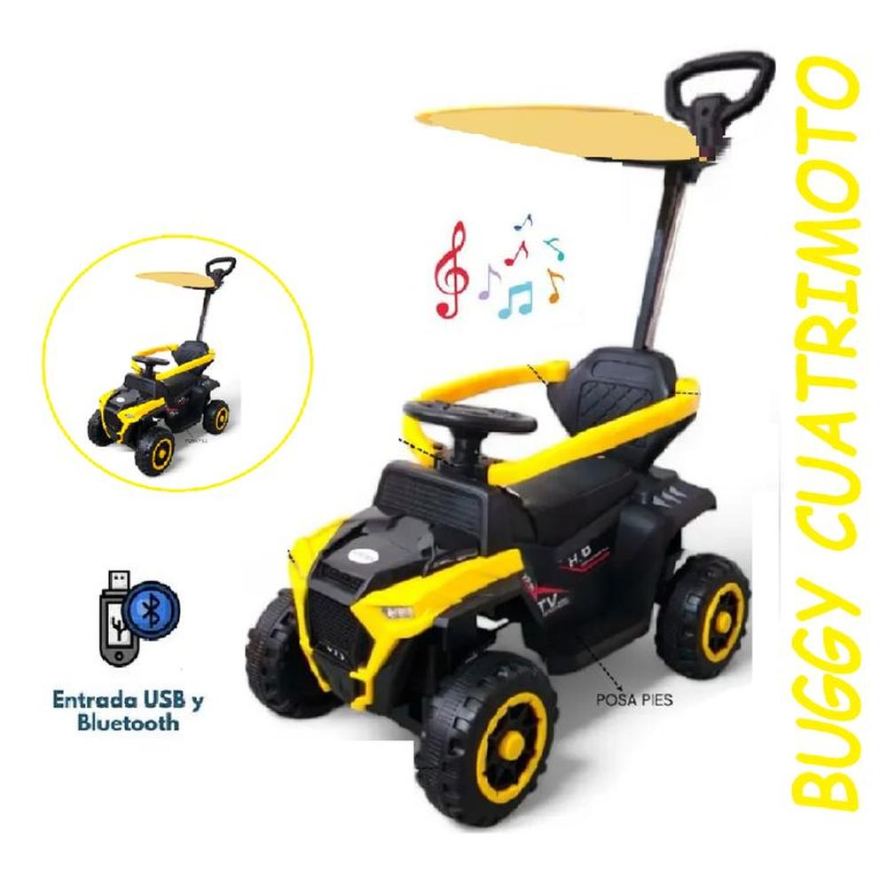Bugui Cuatrimoto Tractor Bluetooh Musical con Luces -Amarill