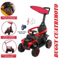 Bugui Cuatrimoto Tractor Bluetooh Musical con Luces-Rojo