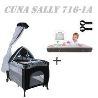 Cuna Corral Sally 716-1A Colchon Gris-Gris