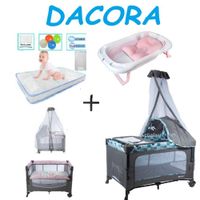 Cuna Corral Dacora-Colchon C-Bañera R-Azul