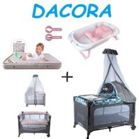 Cuna Corral Dacora-Colchon R-Bañera R-Azul