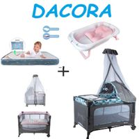 Cuna Corral Dacora-Colchon A-Bañera R-Azul