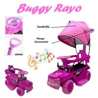 Buggie Rayo Guiador Musical Luces 3 en 1 -Rosa
