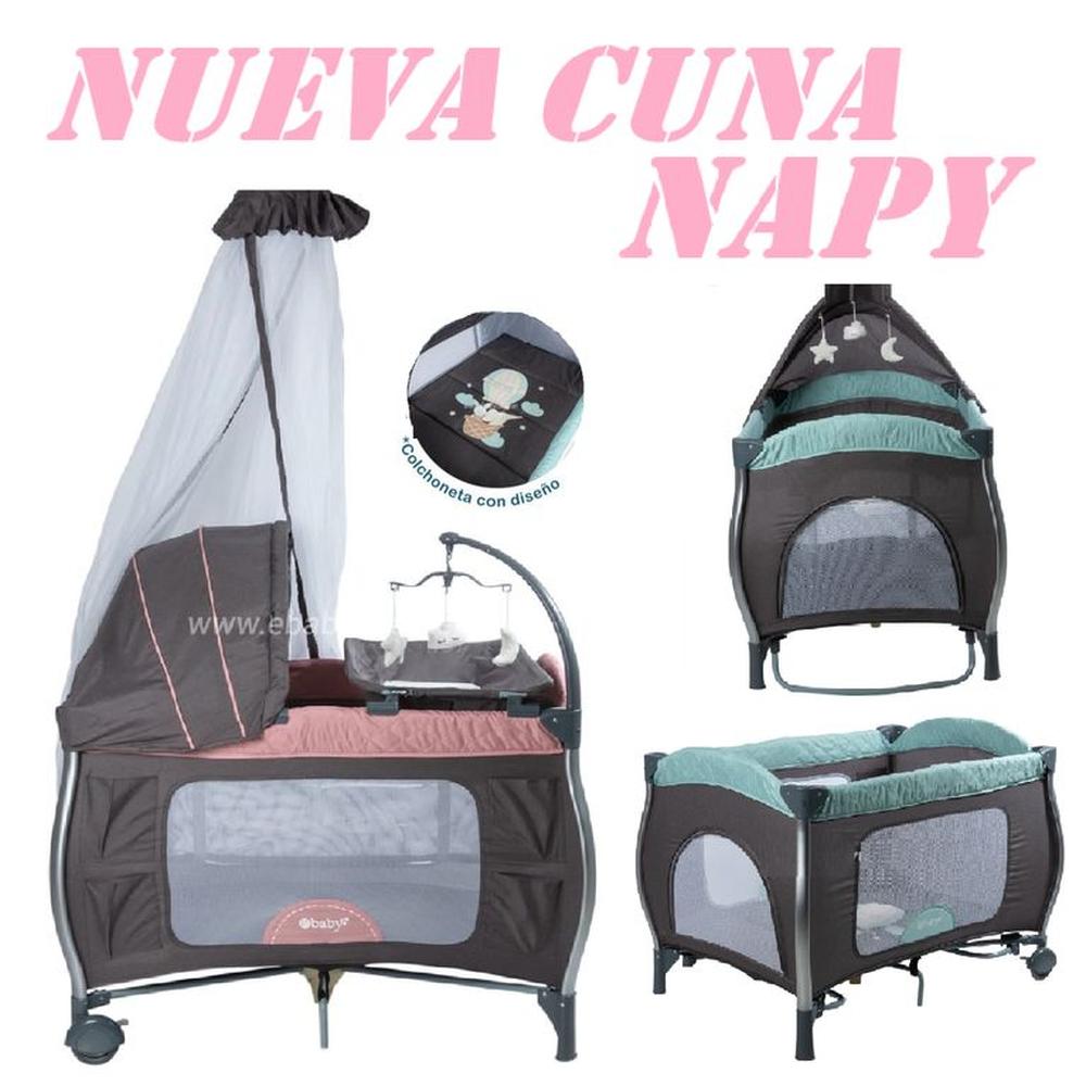 Cuna Corral Aluminio NAPY 779C-1 Tul Reina -Rosa