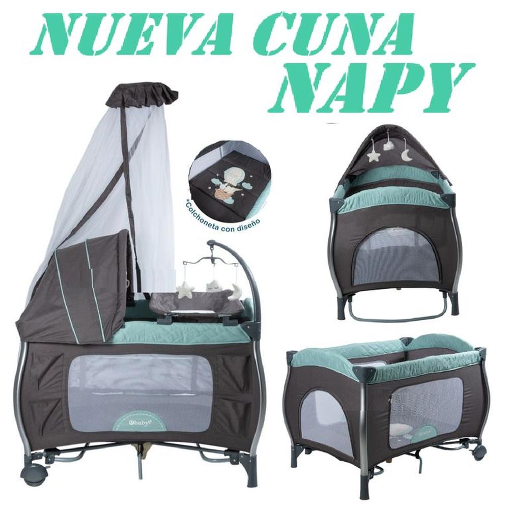 Cuna Corral Aluminio NAPY 779C-1 Tul Reina -Verde