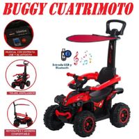 Nueva Cuatrimoto Musical con Luces y Sombrilla -Rojo