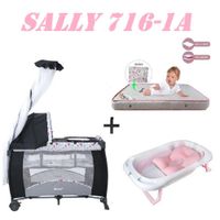 Cuna Sally 716-1A Tina Rosa Colchon Rosa -Rosa