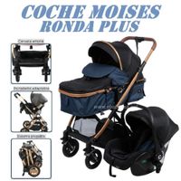 Coche Moises Con Portabebe Ronda Plus -Azul