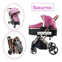 Coche Moises Saturno Coche Moises Estilo Europeo  -Rosado