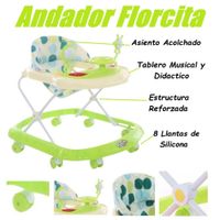 Andador con TImon Musical Bebe Florcita Bandeja Didactico