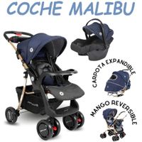 Coche Cuna Malibu 4 en 1 Porta Bebe Mango Reversible - AZ